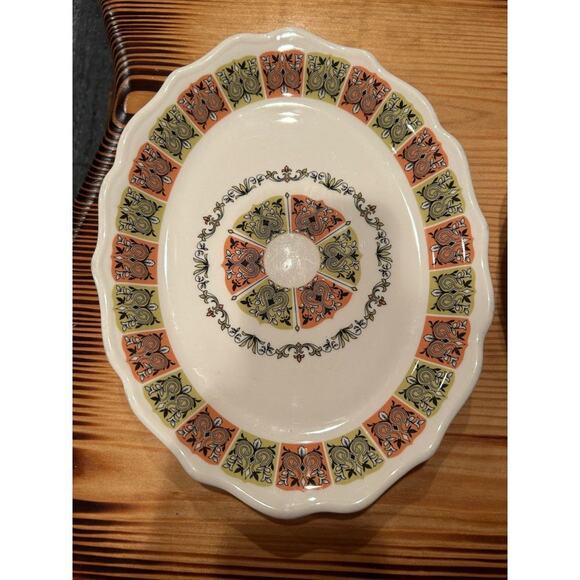 PAIR - Vintage SYRACUSE China Platter PINK RESTAURANT WARE Mid Century Modern - Picture 5 of 7